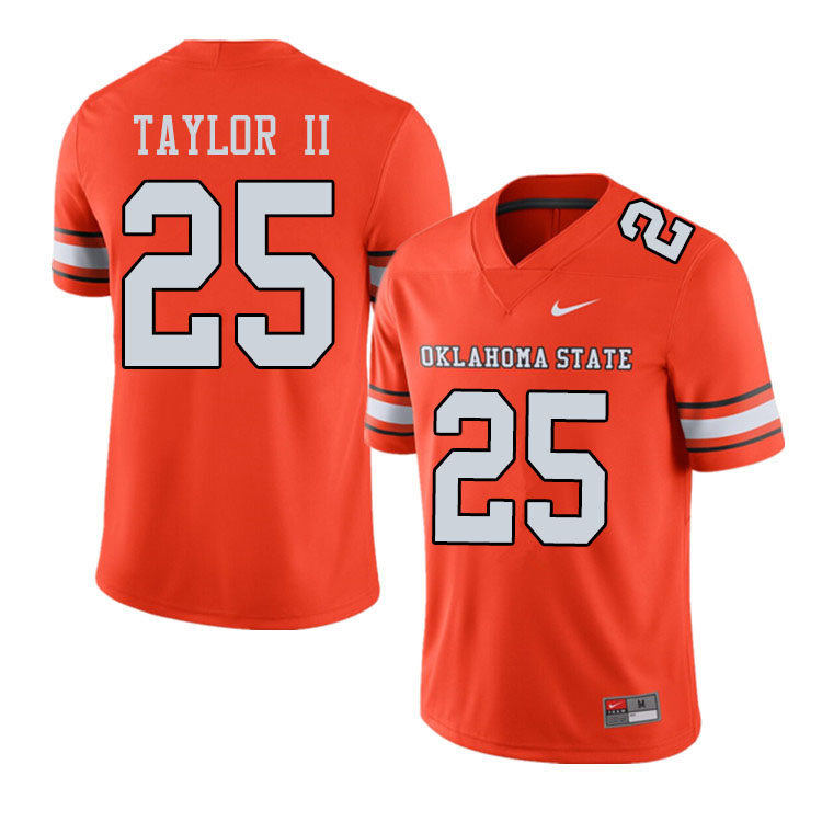 Men #25 Jason Taylor II Oklahoma State Cowboys College Football Jerseys Sale-Alternate Orange